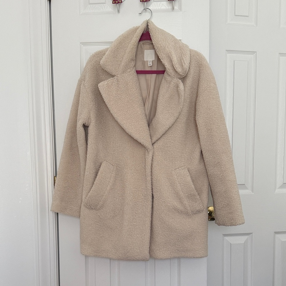 H&M Cream Teddy Jacket for Women